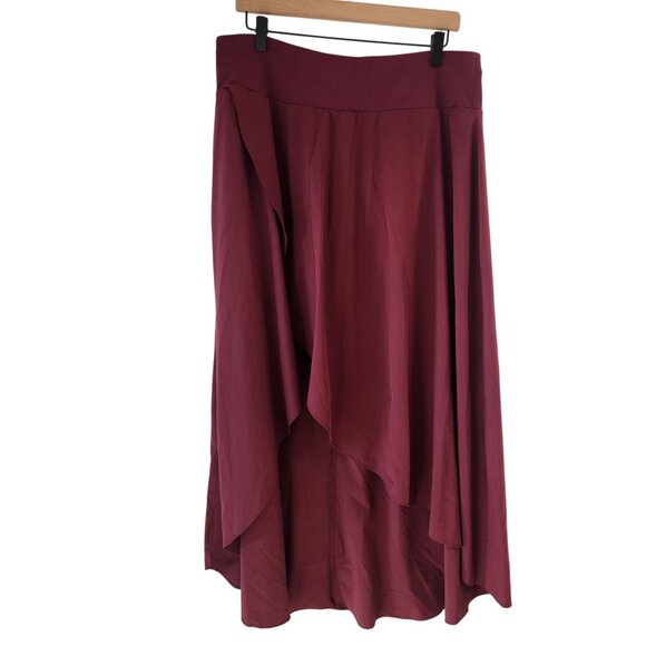 Halara Breezefull High Waisted High Low Ruffle Skirt 2-in-1 Casual Women's XL - Picture 2 of 7